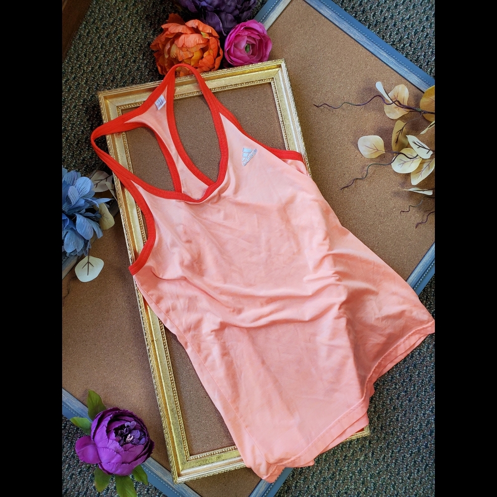 💪 2/$15 ADIDAS Neon Spacedye Racerback Tank